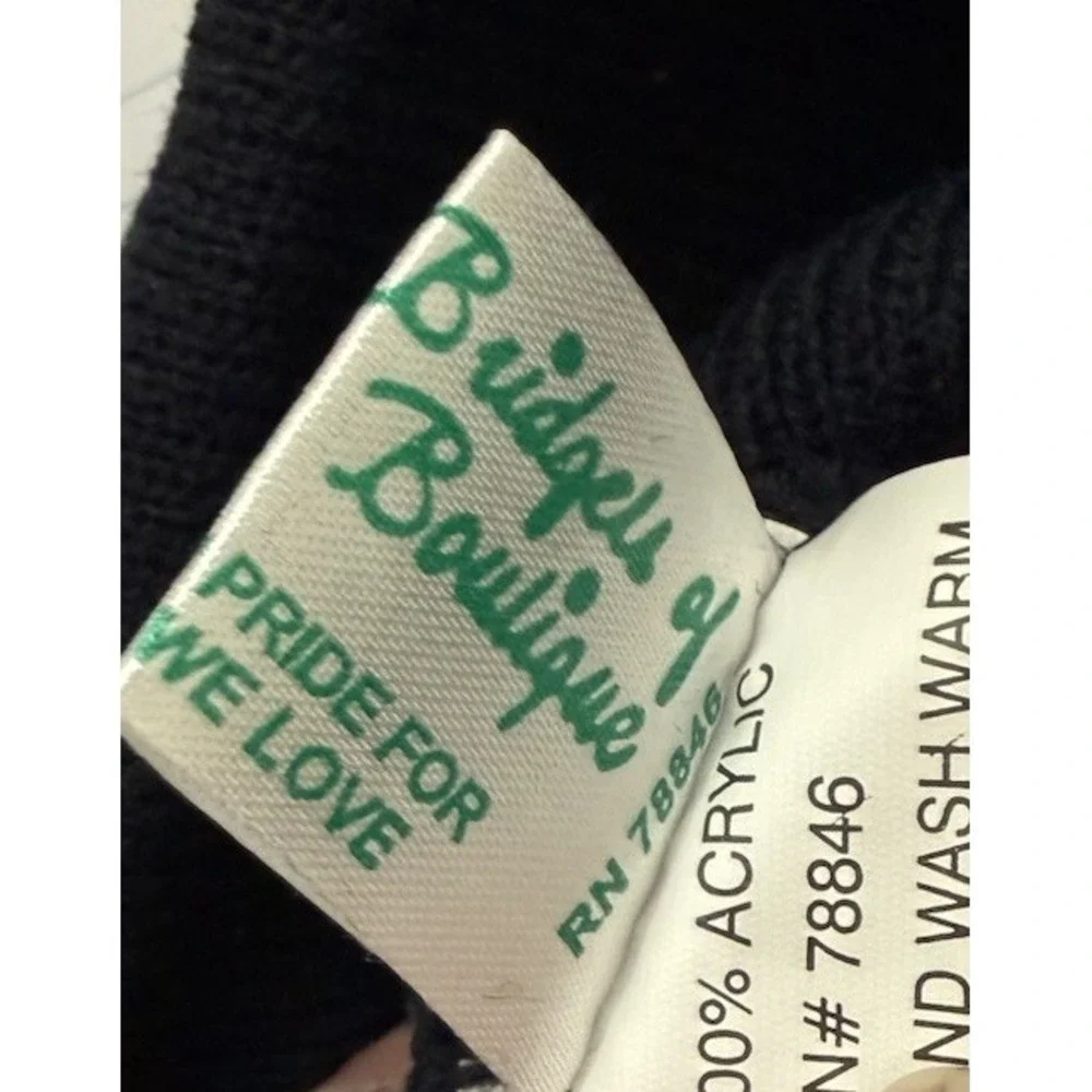 Bridget's of Erin Boutique Navy Shamrock Beanie Irish Knit Winter Hat